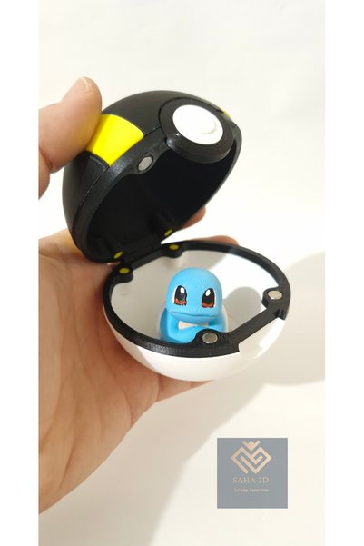 saha3d sıradışı tasarımlar Pokemon Ultra poke topu (squirtle hediyeli)