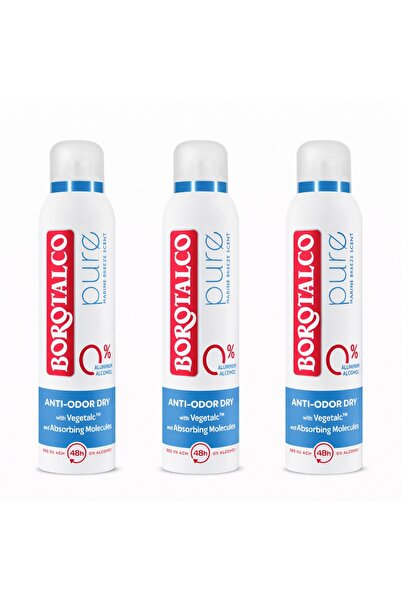 Borotalco Σετ Αποσμητικό Pure, 3 x 150 ml