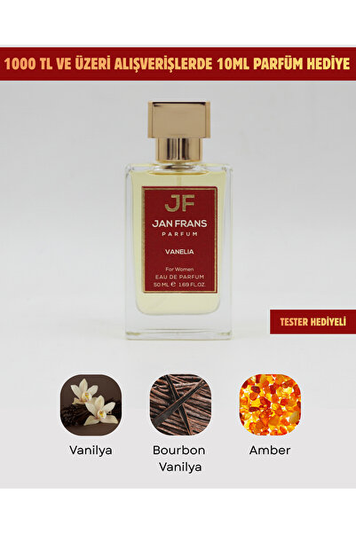 JF JAN FRANS Vanelia - Vanilya Parfüm Vanilya Kokulu 50 ml Kalıcı Edp Kadın V...