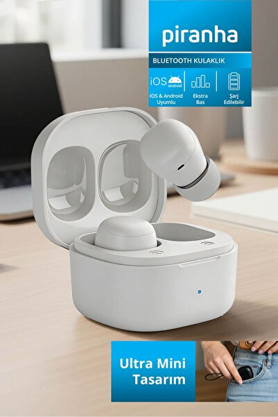 Piranha 9961‑B TWS Bluetooth Kulaklık| Kablosuz TWS | Mikrofonlu | Taşıma Apa...