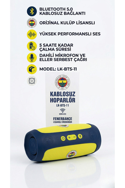 go smart Fenerbahçe Taraftar Lisanslı Bluetooth Hoparlör Lk-bts-11-fb