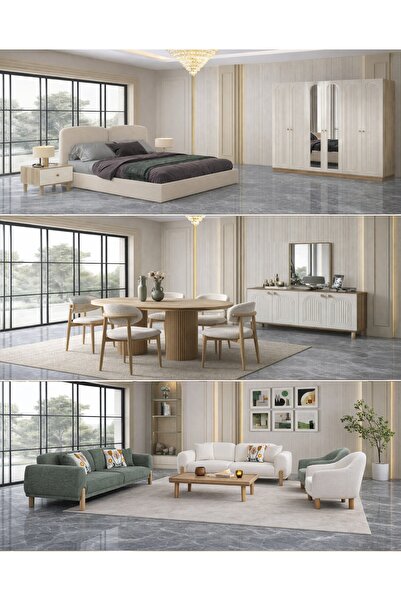 inegölmobilyası Bohem Düğün Paketi Takımı %100 MDF