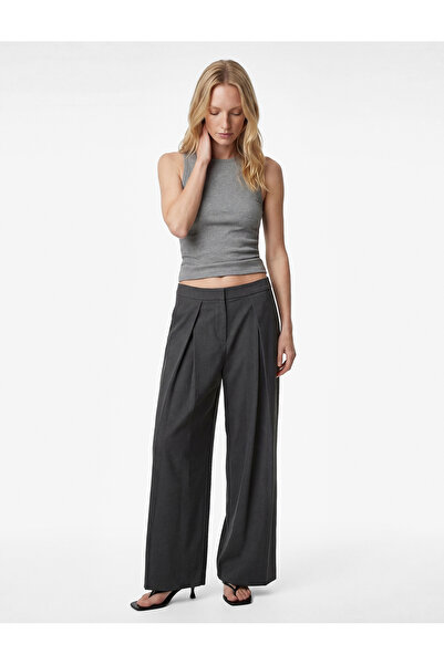 Koton Wide Leg with Pockets and Pile Detail Palazzo Pants
