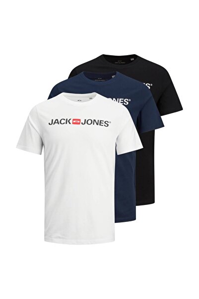 Jack & Jones JACK&JONES Herren T-Shirt, 3er Pack - JJECORP LOGO TEE CREW NECK...