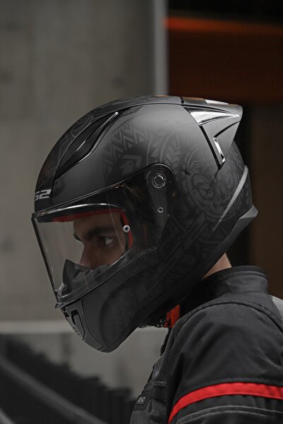 LS2 Rapıd Race Takaroa Mat Siyah Kask