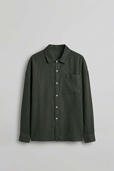 ablukaonline Cămașă pentru bărbați supradimensionat Washable Khaki