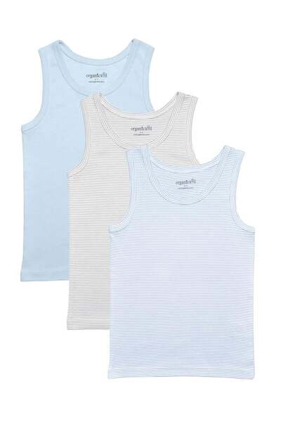 OrganicKid Cotton Büyük Erkek Çocuk Atlet Seti 3'lü