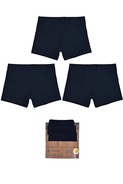 OrganicKid Basic Erkek Çocuk Siyah İç Çamaşır Set 3'lü