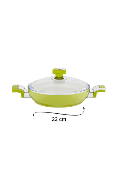 Bonera Seramik Kaplama Sahan Seti 6 Parça (18-20-22 cm) Yeşil