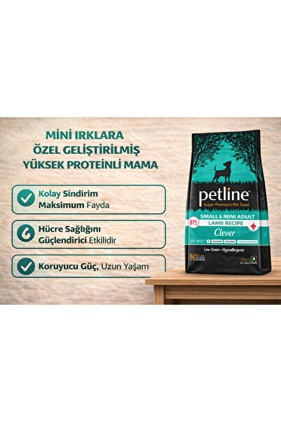 Petline Mini Irk Köpeklere Özel Geliştirilmiş Kuzu Etli Köpek Maması 6 Kg Yen...