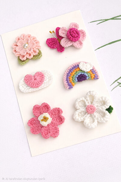 Kadın Girişimciler Atölyesi Yenidoğan Bebek Tokası El Emeği Karma 6'lı Klips ...