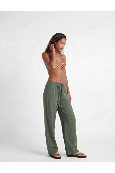 Koton Βαμβάκι lu Beli Με δέσιμο Παντελόνι μουσελίνας με φαρδιά μπατζάκια