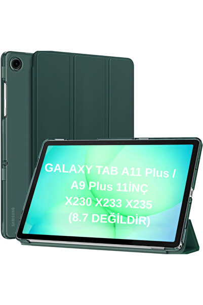 UnDePlus Samsung Galaxy Tab A11 Plus / A9 Plus Kılıf Pu Deri Smart Standlı Ca...