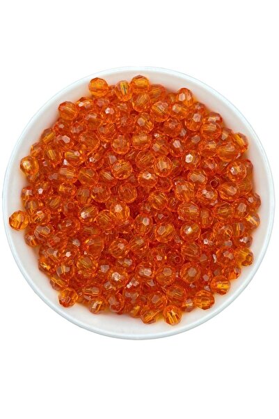 Hedef Bijuteri 50gr 8mm Mărgele acrilice model fagure de culoare portocalie, ...