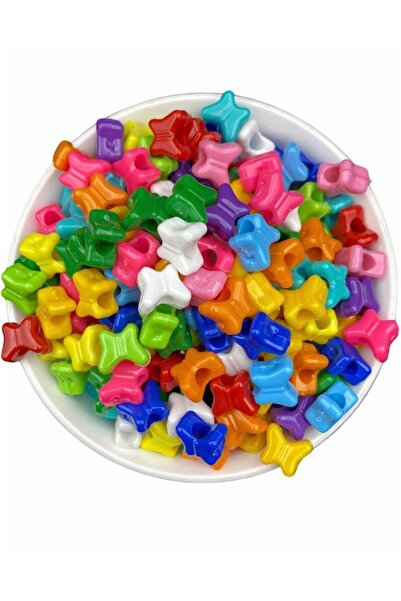Hedef Bijuteri Model de fluture din plastic colorat - Mărgele cu găuri mari, ...
