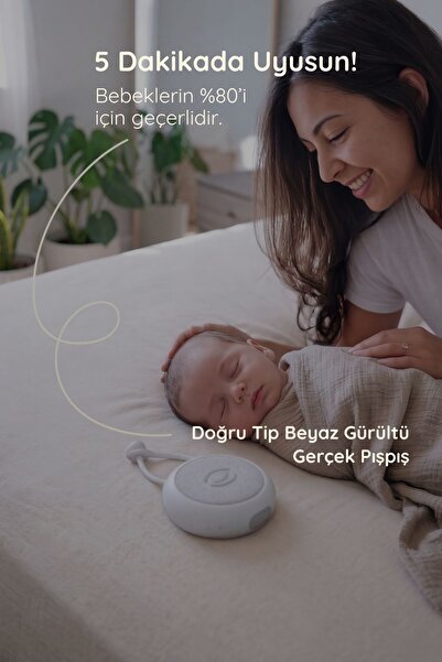 BUDİZZZ Beyaz Gürültü Cihazı | Pışpışlı Ninnili | Radyasyon İçermeyen Bebek U...