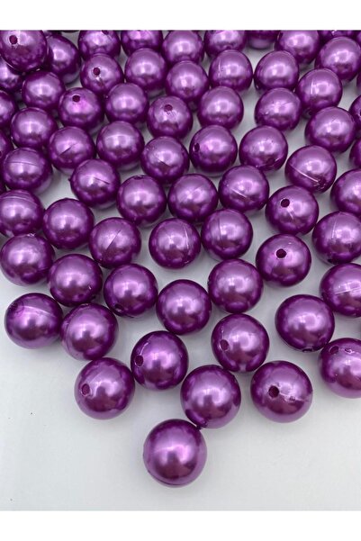 Hedef Bijuteri Mărgele de perle din plastic de culoare violet de 20 mm, mărge...