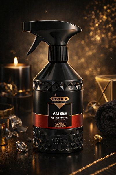 Rivola Amber Lüks Yoğun Etkili Ortam Kokusu Kalıcı Oda Ev Ofis Spreyi 500 ML