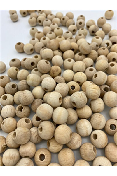 Hedef Bijuteri 14mm Raw Wood Beads (50Gr,~50 Pieces of Beads)