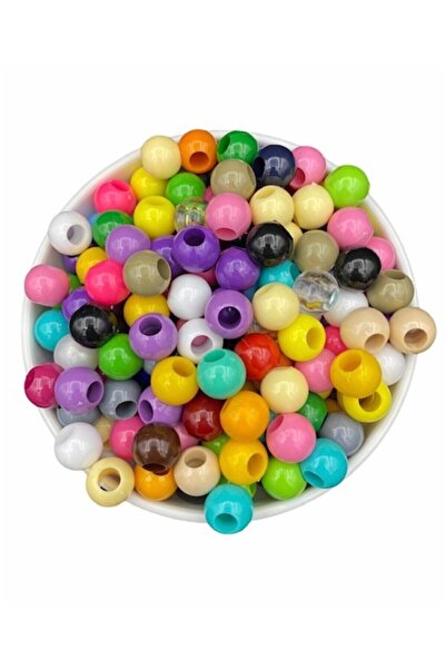 Hedef Bijuteri Mărgele din plastic de culori mixte de 14 mm, mărgele colorate...