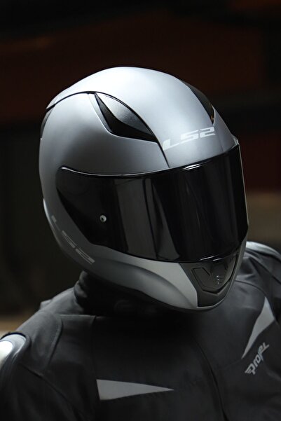 LS2 Rapid 2 Mat Titanium Kask (1 Renkli + 1 Şeffaf Vizörlü)