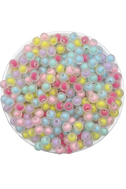 Hedef Bijuteri 25Gr 8mm mărgele rotunde de culori mixte, cu mărgele matuite î...