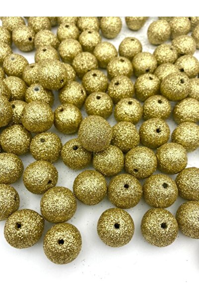 Hedef Bijuteri Bilă cu sclipici de culoare aurie/aurie galbenă de 20 mm, mărg...