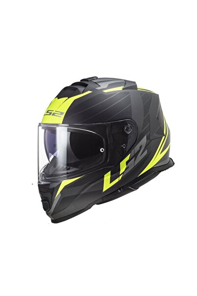 LS2 Ff800 Storm 2 Nerve Mat Black H-v Yellow Motorcu Kaskı