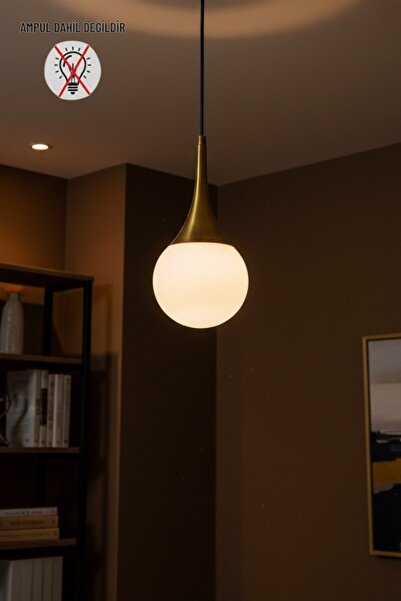 Bamyum Eskitme Lund Tekli Avize Sarkıt Salon Mutfak Cafe Ofis Lamba Aydınlatm...