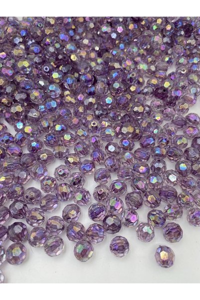 Hedef Bijuteri 14mm Lilac / Light Purple Honeycomb Model Acrylic Beads with Janjan, Jewelry Making Hobby Beads (100gr,~80Pcs)