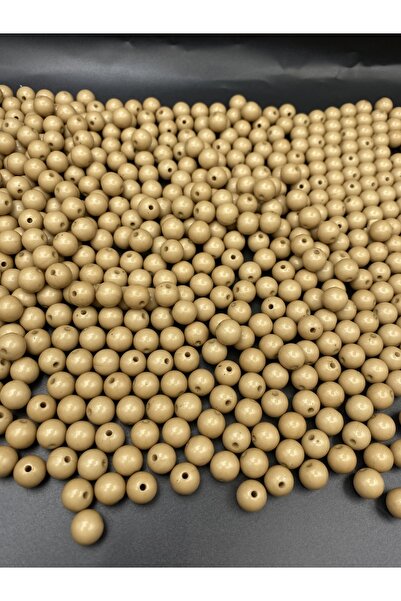Hedef Bijuteri 100gr Mărgele acrilice opace rotunde de nurcă / maro deschis, ...
