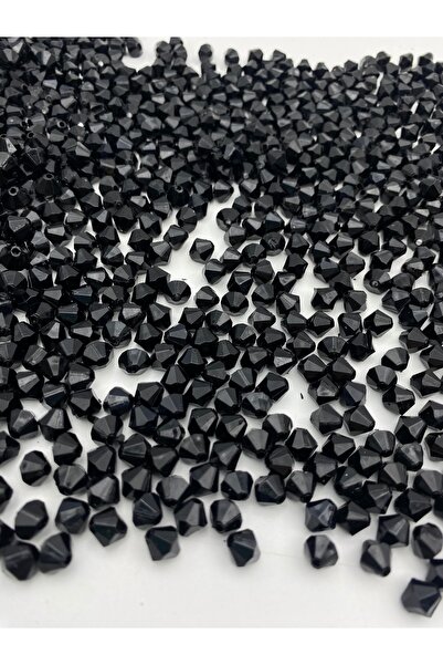 Hedef Bijuteri 50gr 8mm Mărgele acrilice model piramidal de culoare neagră, b...