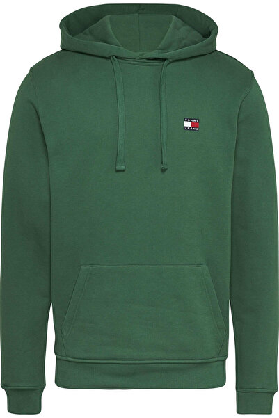 Tommy Hilfiger Erkek Kort Yeşili Kapüşonlu Sweatshirt