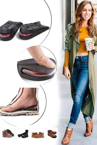 MasterCar Unisex Ortopedik 5 Cm Boy Uzatıcı Tabanlık Hava Yastıklı Spor Ayakk...