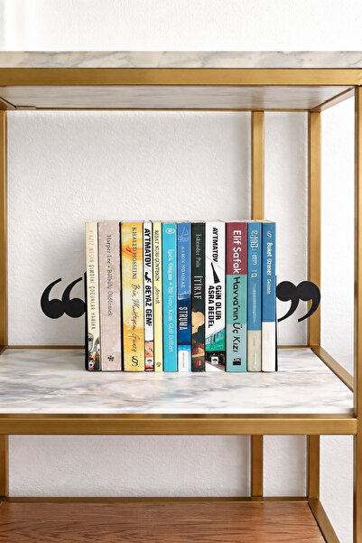 VENON 2 τεμάχια ΜΑΥΡΟΣ «Σήμανση ΝΥΧΙΩΝ» Μεταλλικός Στήριγμα Βιβλίων Διακοσμητ...