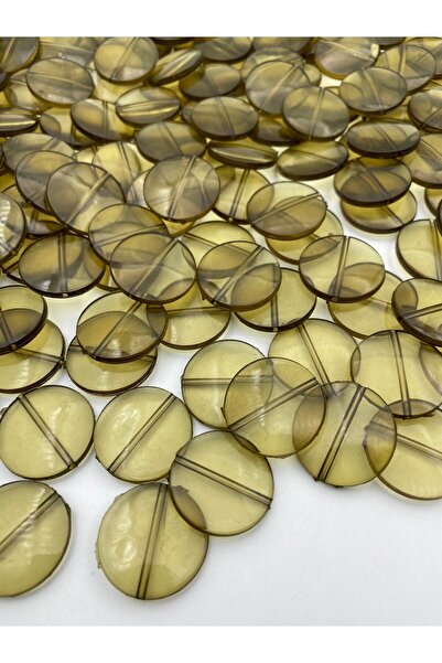 Hedef Bijuteri 100gr Oil Green / Khaki 25mm Mărgele acrilice rotunde plate, b...
