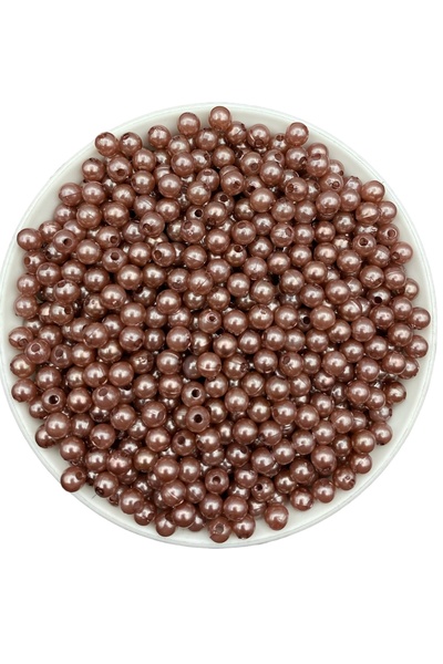 Hedef Bijuteri 50gr 6mm mărgele de perle din plastic maro, confecționare de b...