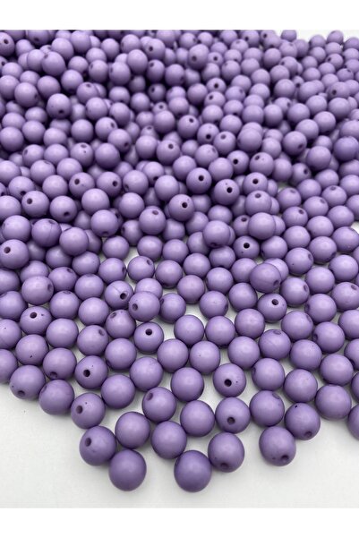 Hedef Bijuteri 100gr Opac Rotund Liliac / Culoare Violet 10mm Mărgele acrilic...