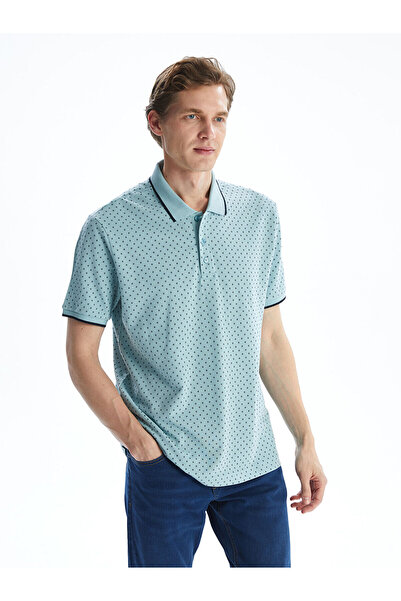 LC Waikiki Nevavm with a Difference Polo Collar Short Sleeve Patterned Pique ...