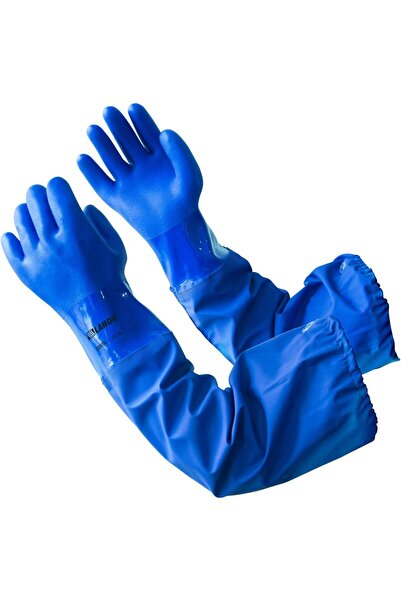 Arabest زوجان من القفازات المقاومة للمواد الكيميائية بطول الكوع مصنوعة من الب...