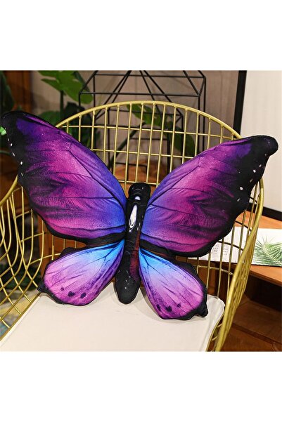 Arabest وسادة زخرفية على شكل فراشة ثلاثية الأبعاد، وسادة ناعمة من القطيفة لدي...