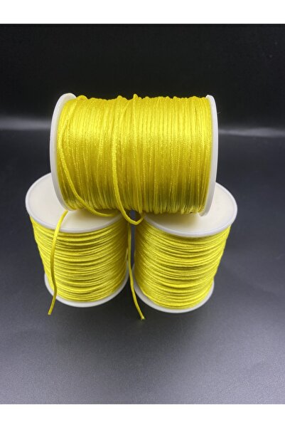 Hedef Bijuteri 10 Meters Flush Thread, Yellow Color Flush Thread, 1mm Flush T...