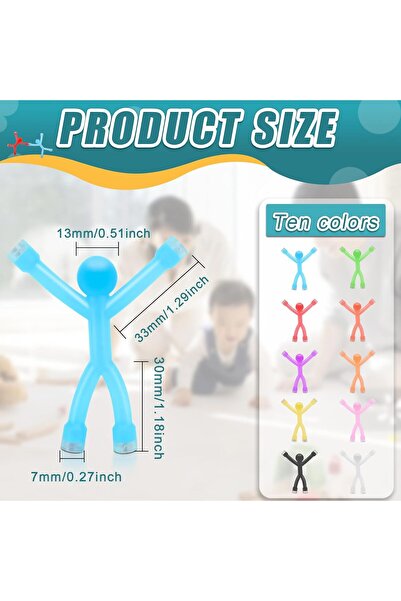 Arabest Magnetic People Figures, 10 Pack Colorful Silicone Fridge Magnets for...