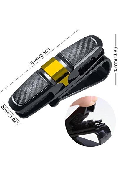 Arabest Car Sun Visor Glasses Holder, 2-Pack Sunglasses Clip, 180° Rotational...