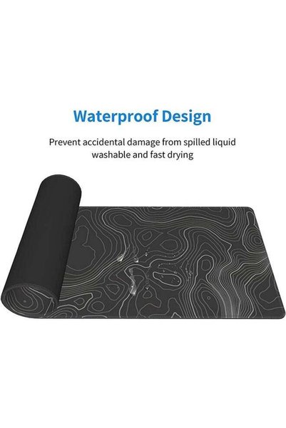 Arabest Large Waterproof Anti-Slip Rubber Gaming Mouse Pad,80x30 cm,Micro-Woven Surface for Office and Gaming