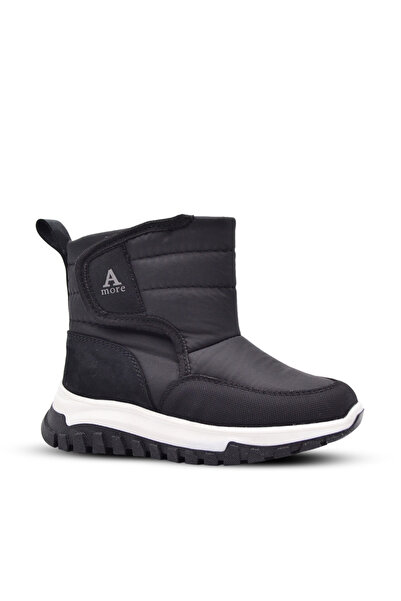 kids A more Gea Παιδικά Μποτάκια για Αγόρια με Εσωτερική Λούτρινη Γούνα, Μαύρα