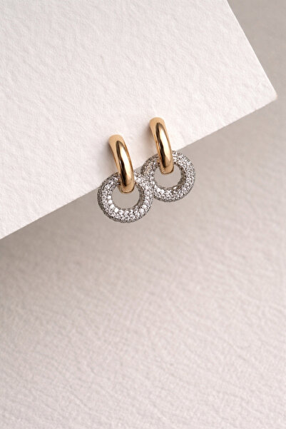 Owentis حلق حجري من الفولاذ المقاوم للصدأ باللون الذهبي الوردي Mers - لا يبهت -