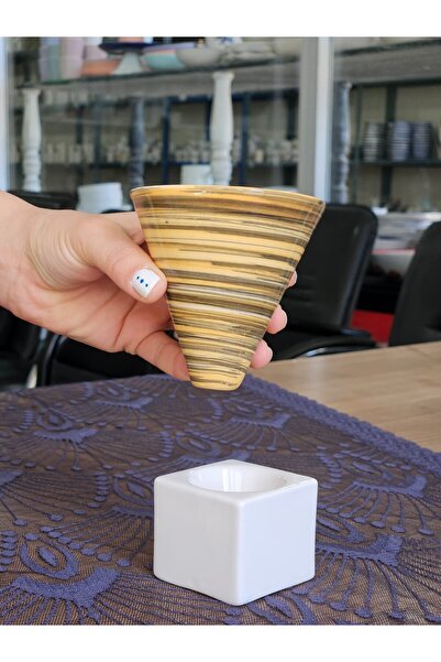 MeGgDecor 1 adet japon tarzı Retro seramik kahve fincanı altlığı ile beraber