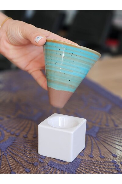 MeGgDecor 1 adet japon tarzı Retro seramik kahve fincanı altlığı ile beraber