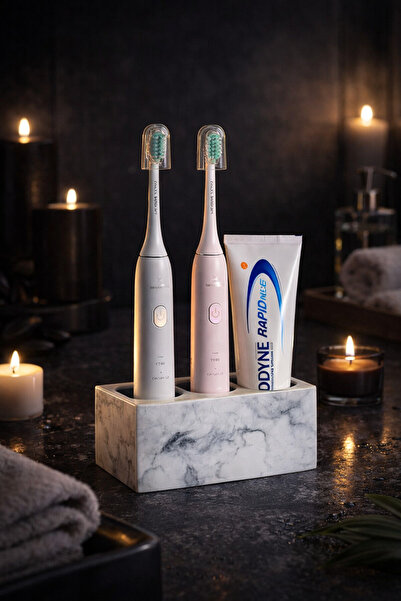 betonmall Modern Beton Diş Fırçalık | Elektrikli Fırça ve Macun Standı Banyo ...